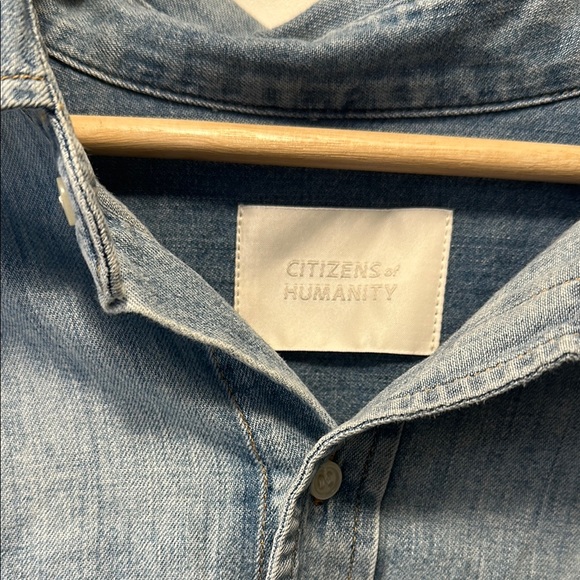 Citizens of humanity Blue Denim Button-Up Shirt - Picture 8 of 10